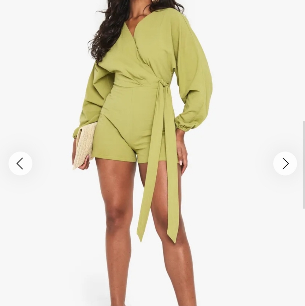 Boohoo Plus Green Jumpsuit